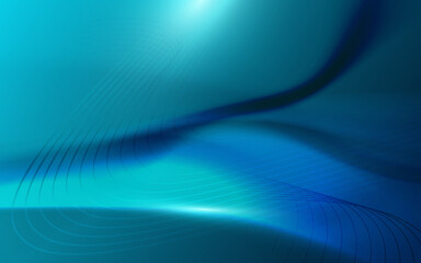 The wavy abstract blue background in high-tech digital technology concept. Vector illustration