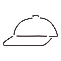 キャップの線画イラスト