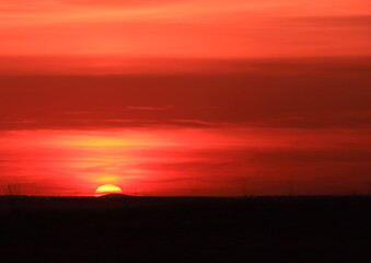 sunset in autumn