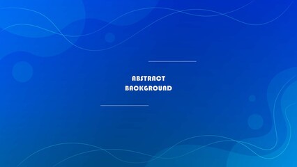 Trendy Modern Abstract Wave Shape In Gradient Blue Background