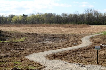 The restoration process area in the country park.