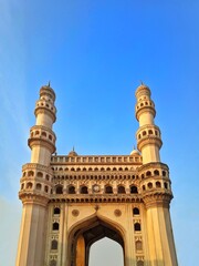 Hyderabad, India - may 09, 2021: Charminar the iconing building, Is listed among the great love structures in India, Built in 1591, Hyderabad.