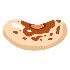 Bean soy white, healthy organic nutrition product. Vector cartoon flat trendy illustration hand drawn isolated