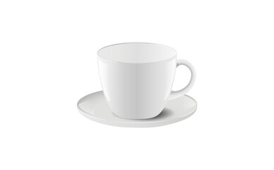 Realistic cup and saucer platter