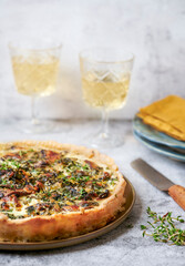 Portobello and onion tart