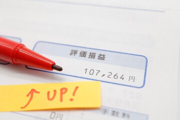 Obraz premium 投資信託の評価損益報告書類