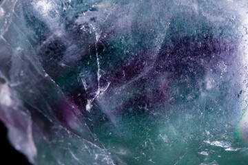 macro mineral fluorite stone white background