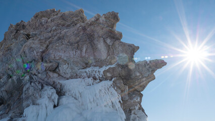 Various ice islands of Lake Baikal