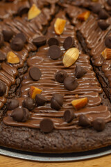 A variety of brownie cakes, very tasty.