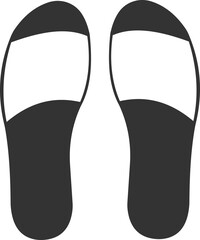 Beach shoe icon. Flat icon in black style.