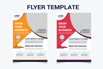Modern Creative simple business flyer template design