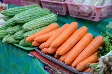 Seasonal vegetables sold in fresh markets in northern Thailand.