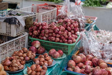 Seasonal vegetables sold in fresh markets in northern Thailand.