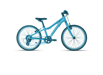 Fototapeta premium Blue sky bicycle isolated on white background​ with cutout have clipping path