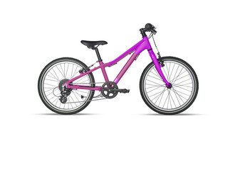 Pink magenta bicycle isolated on white background​ with cutout have clipping path 