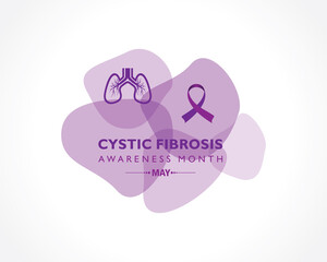 Vector Illustration of Cystic Fibrosis Awareness Month observed in May.