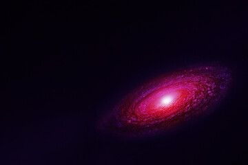 Bright, red-dark quasar in deep space. Elements of this image were furnished by NASA