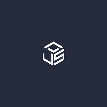 JS initial hexagon logo design