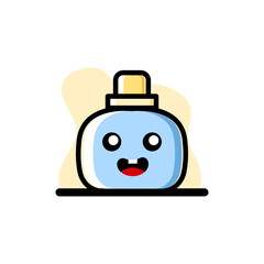 Cute Glue Bottle Vector Illustration Character Design