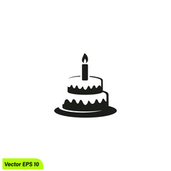 birthday cake icon symbol