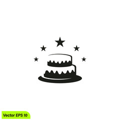birthday cake icon symbol
