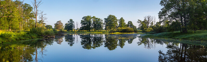 Fototapeta premium Morning in National park Prypiacki, Belarus