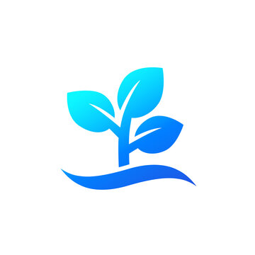 Hydroponic Farming Icon, Vector Logo