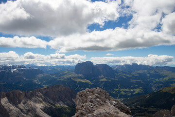 Blick auf den Langkofel in den Dolomiten