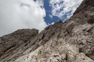 Klettersteig in den Alpen