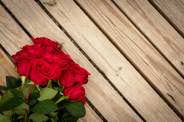 roses on wood
