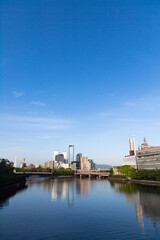 Fototapeta na wymiar 天満橋から見る京橋の高層ビル群
