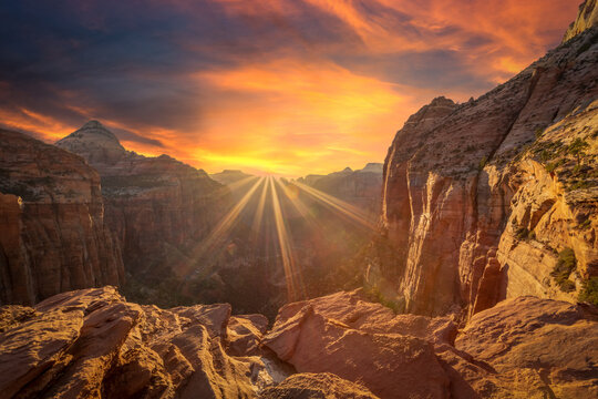 Zion Overlook Sunset

