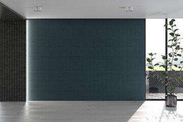 Illustration 3D rendering large luxury modern bright interiors Living room mockup computer digitally generated image