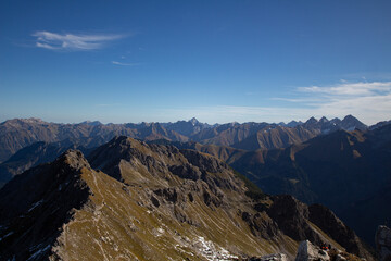 Bergpanorama in den Allgäuer Alpen
