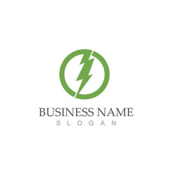 Fototapeta premium flash thunderbolt logo template