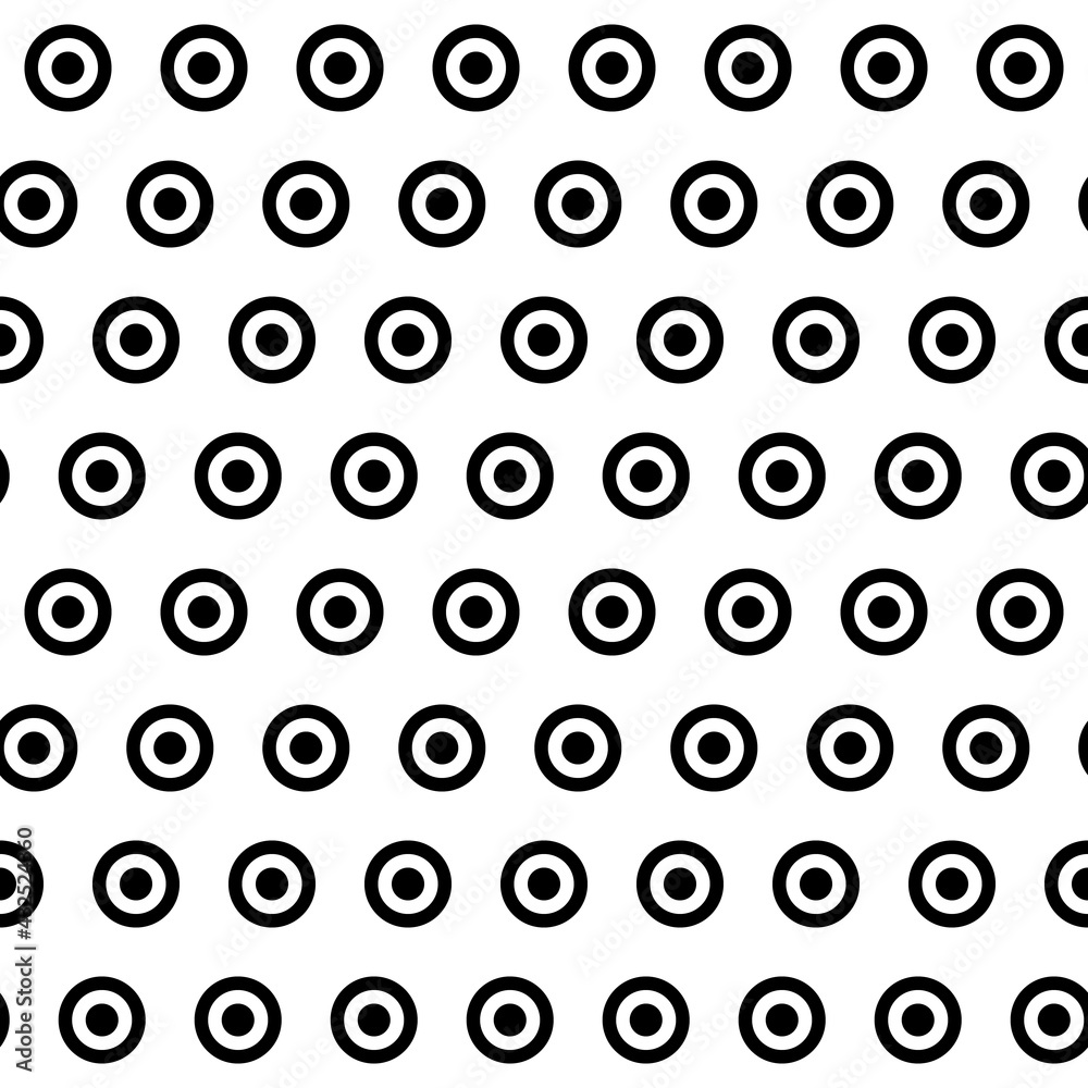 Poster Diagonal dots pattern. Seamless circles ornament. Vector.