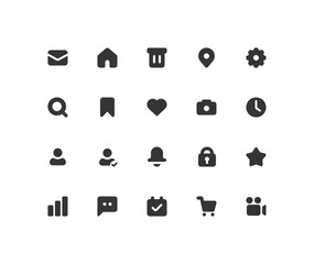 シンプルなミニマルアイコン