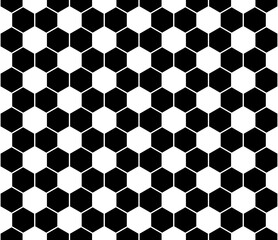 black and white football or soccer ball vector seamless background