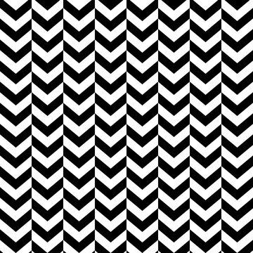 black and white repeating chevron or parquet seamless geometric vector pattern