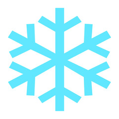 Fototapeta premium Snowflake icon. Blue snowflake vector illustration on transparent background.