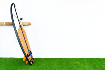 Surfboard on a wall rack
