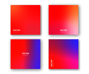 set of colorful gradient cards 