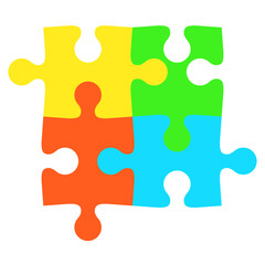 Abstract color Background icon Illustration jigsaw puzzle