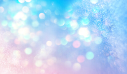 Obraz premium 桃色から菫色と空色へ 玉ボケ gradation Pale pink Pale blue