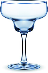Single empty wine glass. Vector.