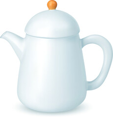 Porcelain teapot - Stock Image EPS-10