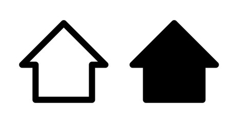 House Icon Set. Vector Image.