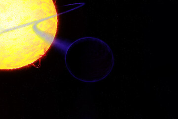 A huge black hole. Elements of this image were furnished by NASA.