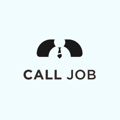 abstract call logo. job icon