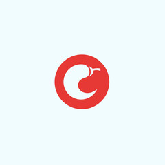 abstract c logo. chilli icon